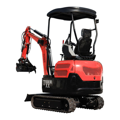 4,000 lb TYPHON TERROR XX RED Mini Excavator Kubota D902 Engine