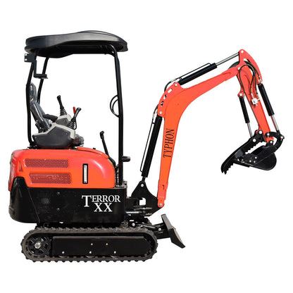 4,000 lb TYPHON TERROR XX RED Mini Excavator Kubota D902 Engine