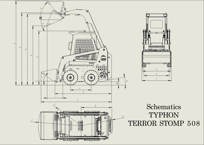 Brand New TYPHON STOMP 508 Mini Skid Steer Gas EPA Engine