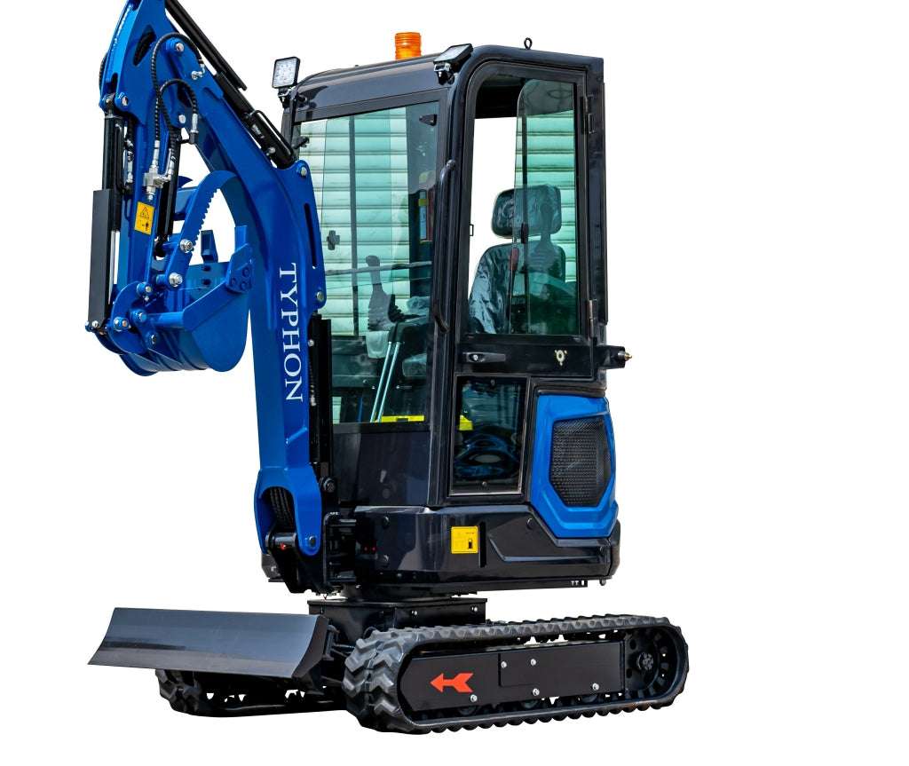 TYPHON 18 FLEX PRO 1.8 Ton Mini Excavator 12 attachments