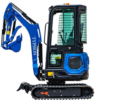 TYPHON 18 FLEX PRO 1.8 Ton Mini Excavator 12 attachments