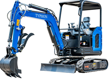 TYPHON TERROR X2 STORM Mini Excavator 2.5 Ton Kubota V1505