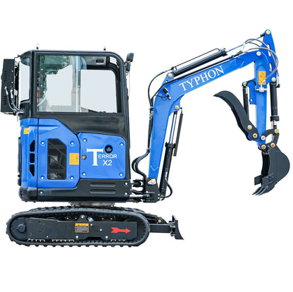 TYPHON TERROR X2 Mini Excavator 2.7 Ton Kubota V1505 Engine