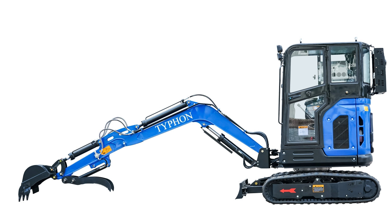 TYPHON TERROR X2 Mini Excavator 2.7 Ton Kubota V1505 Engine