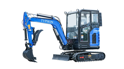 TYPHON TERROR X2 Mini Excavator 2.7 Ton Kubota V1505 Engine