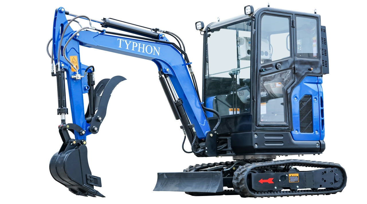 TYPHON TERROR X2 Mini Excavator 2.7 Ton Kubota V1505 Engine