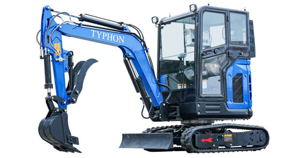 TYPHON TERROR X2 Mini Excavator 2.7 Ton Kubota V1505 Engine