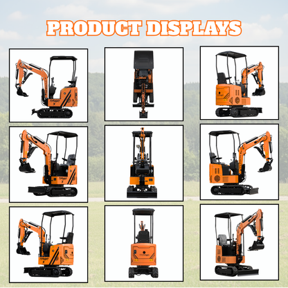TYPHON TYRANT X 1-Ton Mini Excavator 13.5HP Briggs & Stratton Engine, Hydraulic Thumb Clip, Dozer Blade, 360° Body Swing