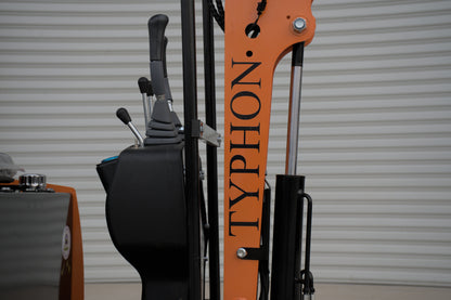 TYPHON TYRANT X 1-Ton Mini Excavator 13.5HP Briggs & Stratton Engine, Hydraulic Thumb Clip, Dozer Blade, 360° Body Swing