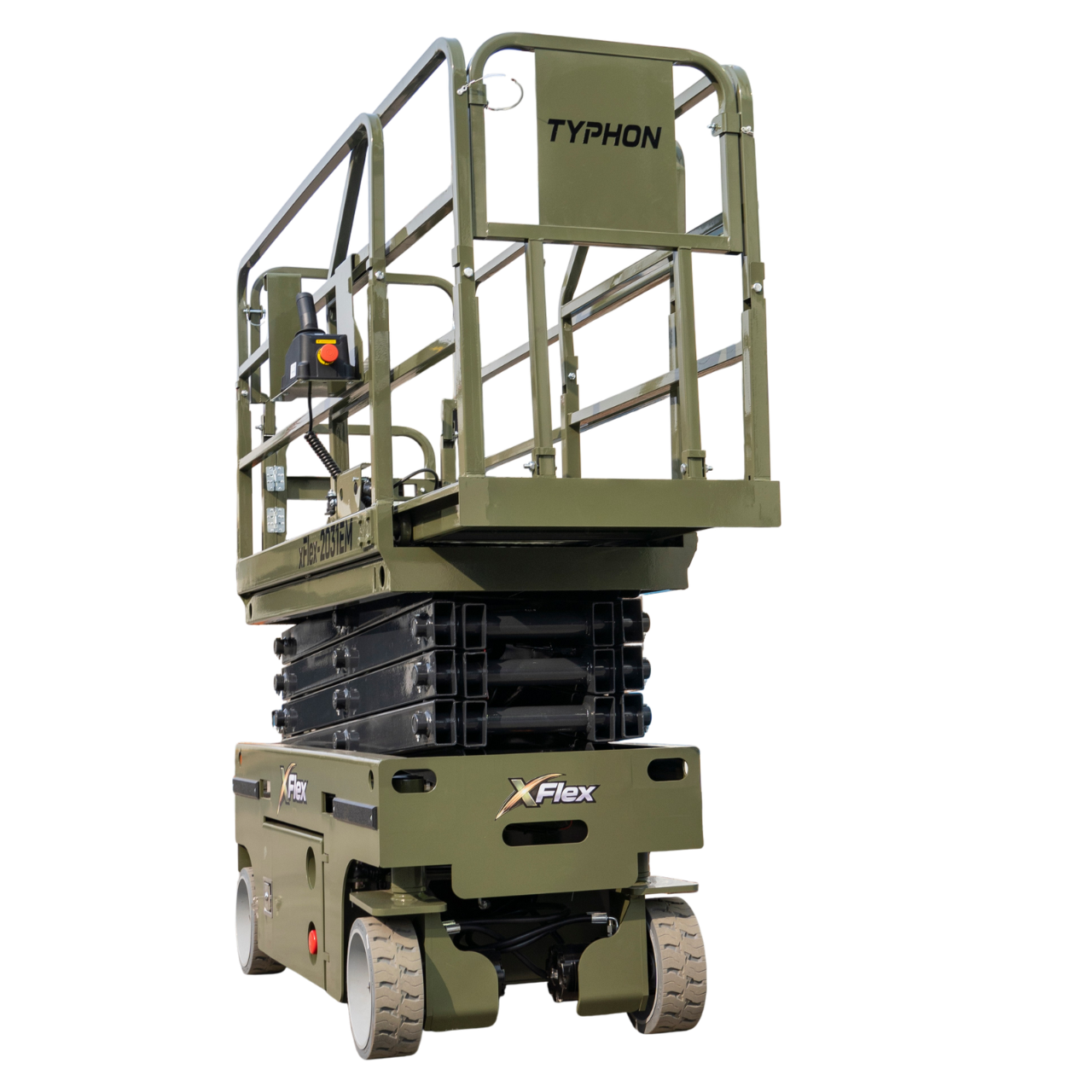 TYPHON xFlex-2031EM 1.2 Ton Electric Mini Scissor Lift&nbsp, 20 ft Max Platform Height&nbsp, 19.7-inch Platform Extension