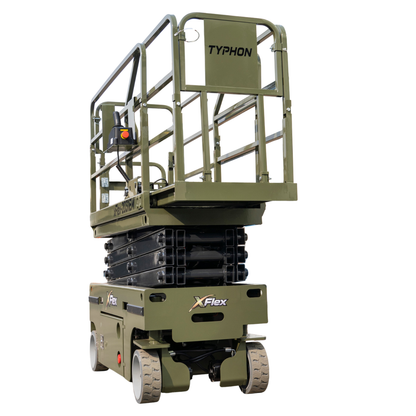 TYPHON xFlex-2031EM 1.2 Ton Electric Mini Scissor Lift&nbsp, 20 ft Max Platform Height&nbsp, 19.7-inch Platform Extension
