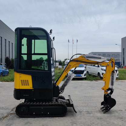 TYPHON Terror X Mini Excavator – 2,500lb Trench Digger with Cabin, 380mm Wide Bucket
