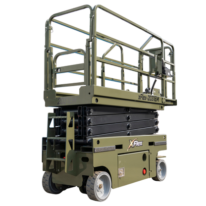 TYPHON xFlex-2031EM 1.2 Ton Electric Mini Scissor Lift&nbsp, 20 ft Max Platform Height&nbsp, 19.7-inch Platform Extension