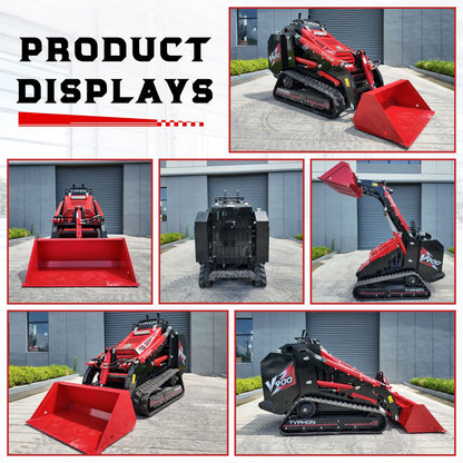Typhon Stomp V900 Mini Track Loader Kubota D1105 25HP Diesel  Stand-On Skid Steer  EPA / EU Stage V