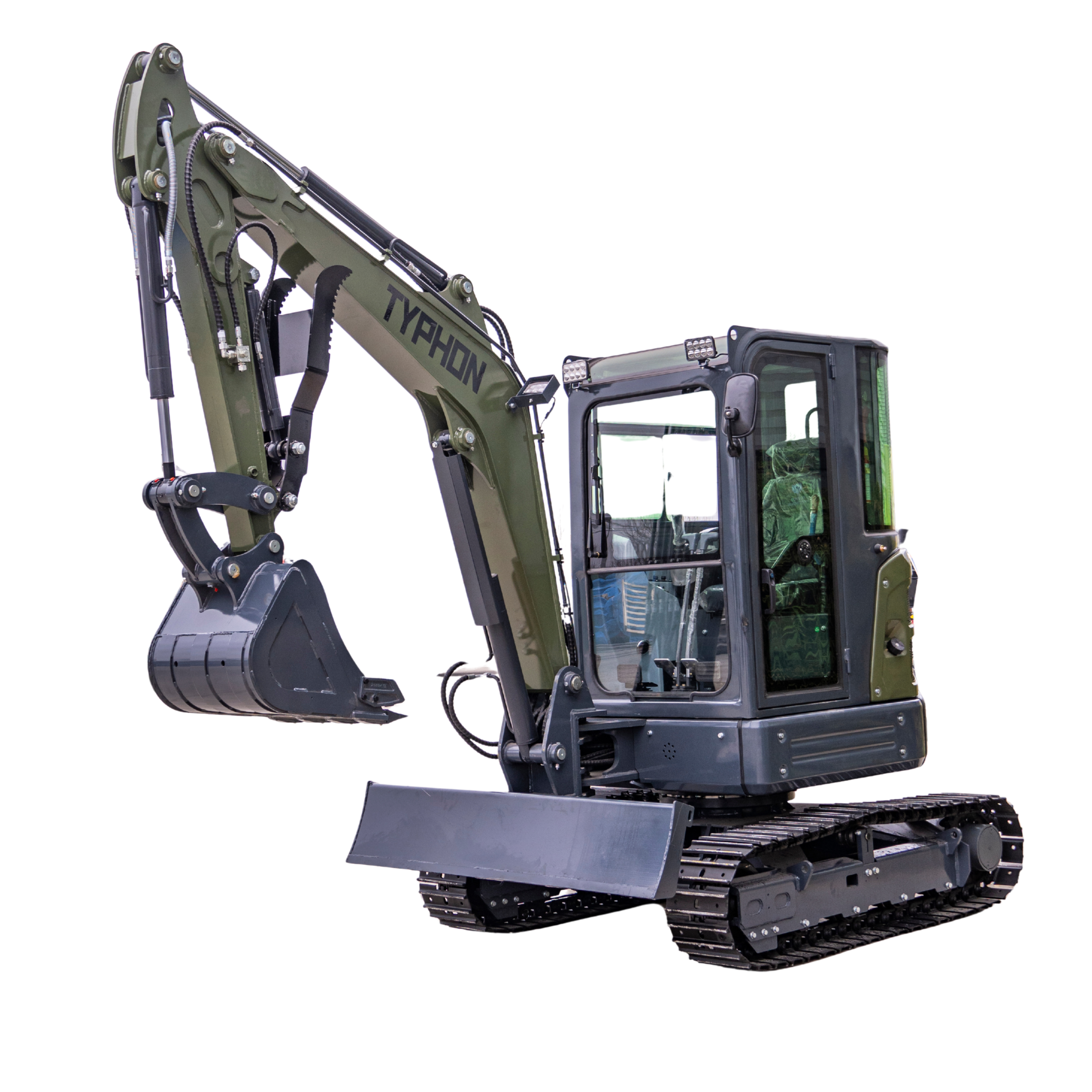 TYPHON KUVOU 4.0 mini excavator Kubota D1703 Diesel engine with 4Ton Operating Weight AC/ Heater