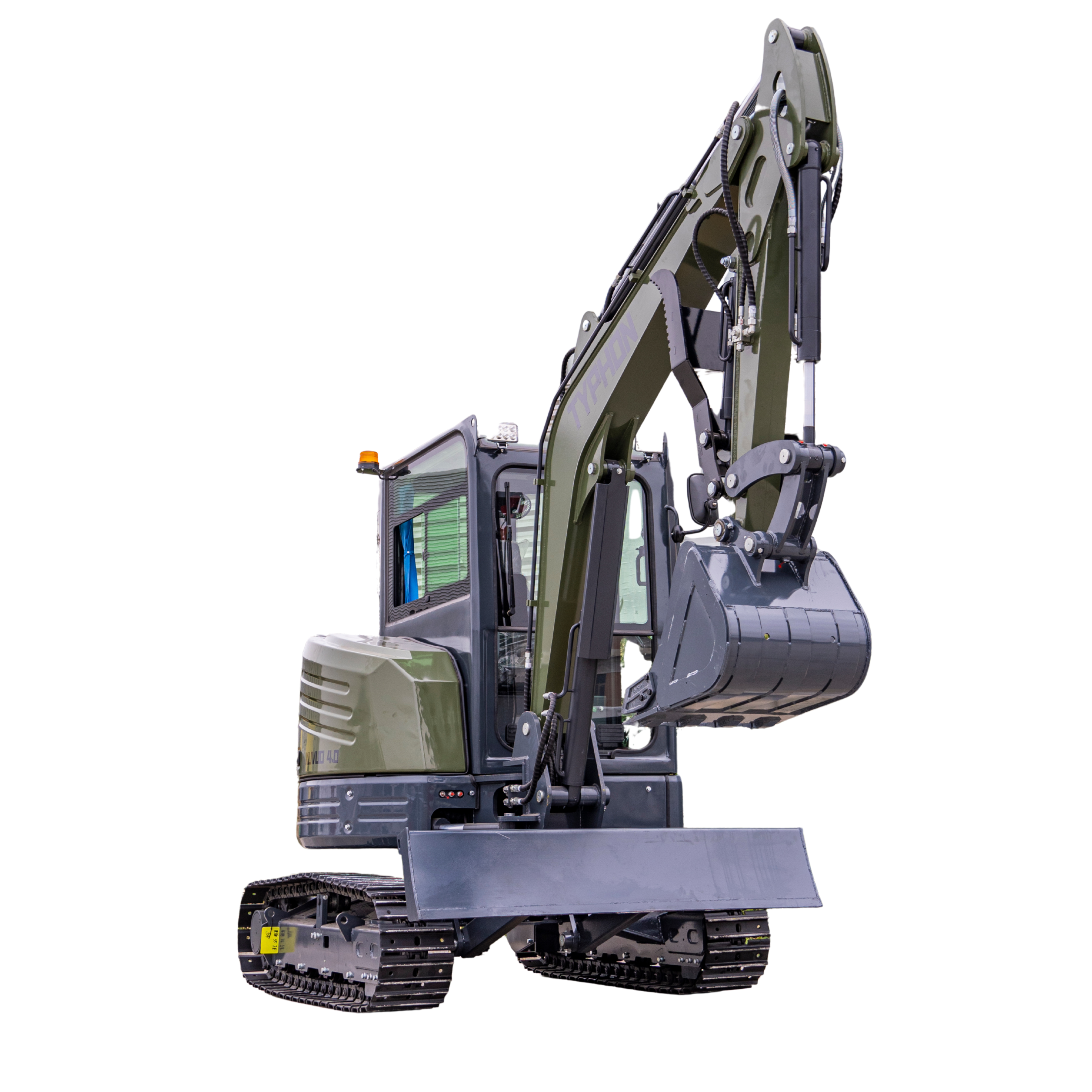 TYPHON KUVOU 4.0 mini excavator Kubota D1703 Diesel engine with 4Ton Operating Weight AC/ Heater