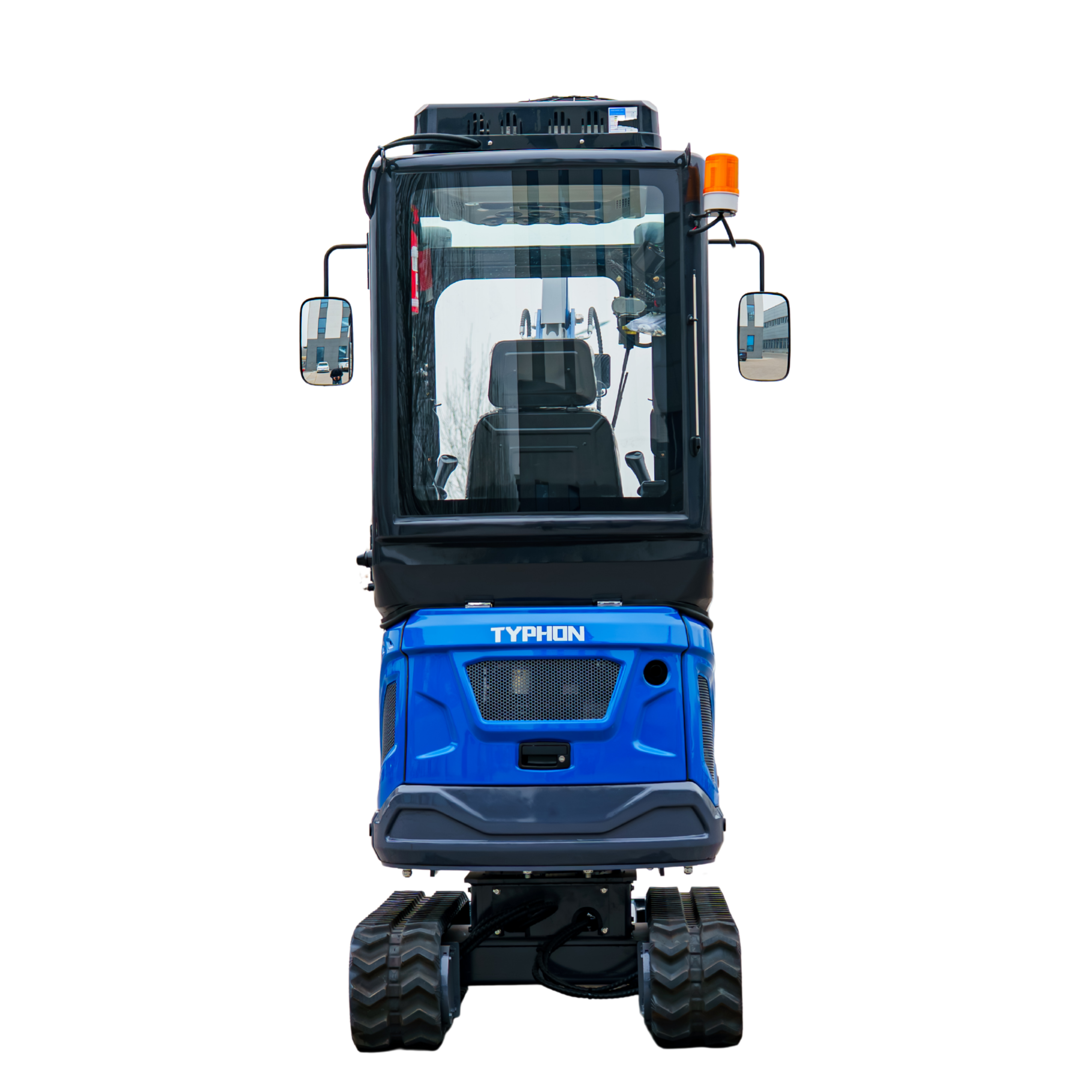 TYPHON TERROR XIX Prestige, 20.4 HP Kubota D902 4200lbs Mini Excavator with Boom Swing, Retractable Tracks, and AC/Heater Cabin