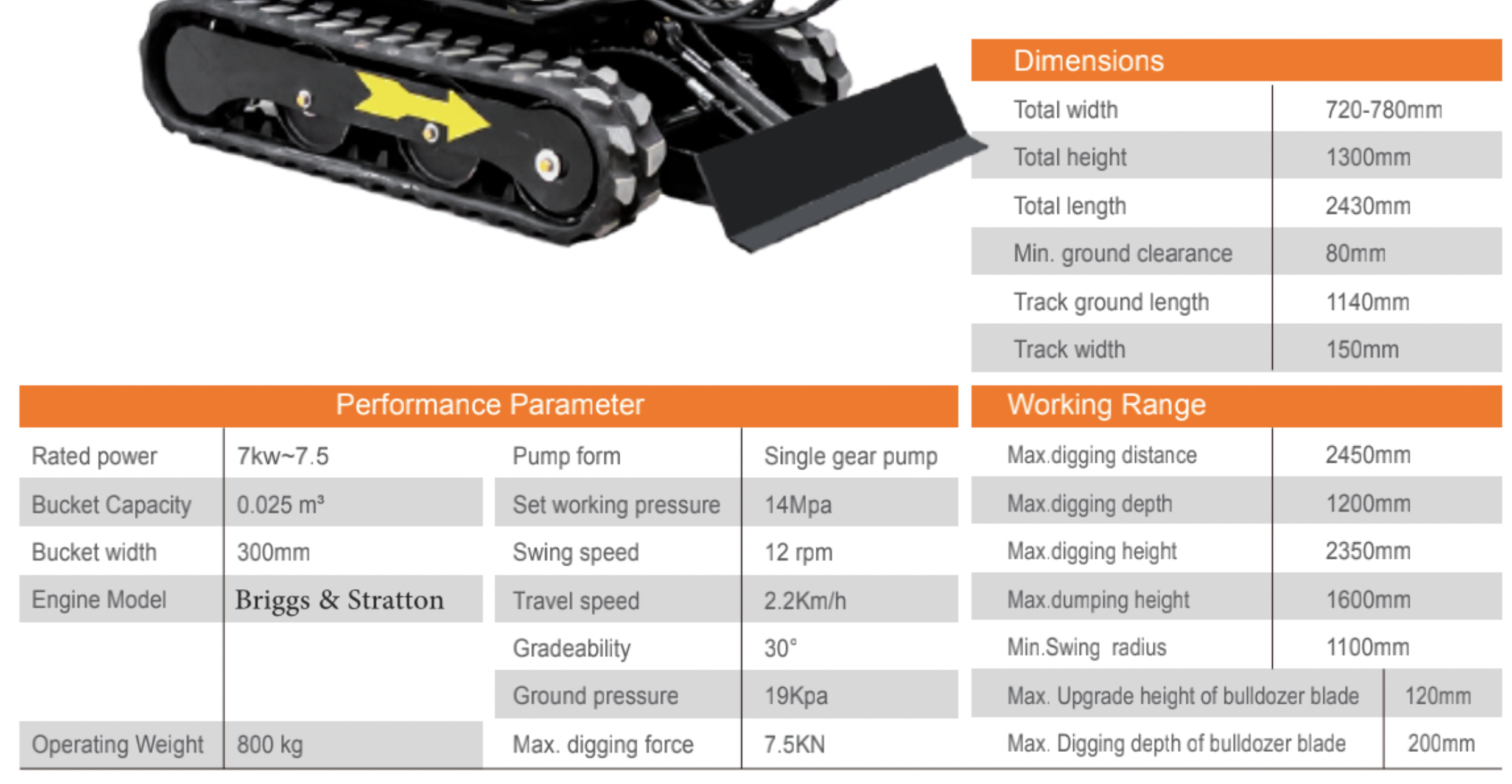 Brand New TYPHON TERROR VIII 800kg Mini Excavator