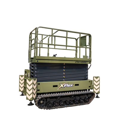 TYPHON xFlex-4068ET 3.2 Ton Electric Rubber Track Scissor Lift&nbsp; 40 ft Max Platform Height&nbsp; 5.4HP Hydraulic Pump Motor 35-Inch Platform Extension