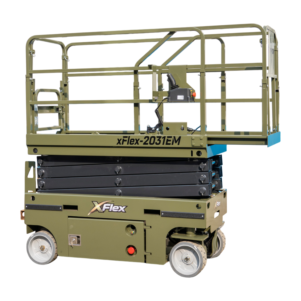 TYPHON xFlex-2031EM 1.2 Ton Electric Mini Scissor Lift&nbsp, 20 ft Max Platform Height&nbsp, 19.7-inch Platform Extension