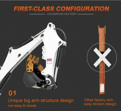 Brand New TYPHON TERROR VIII 800kg Mini Excavator
