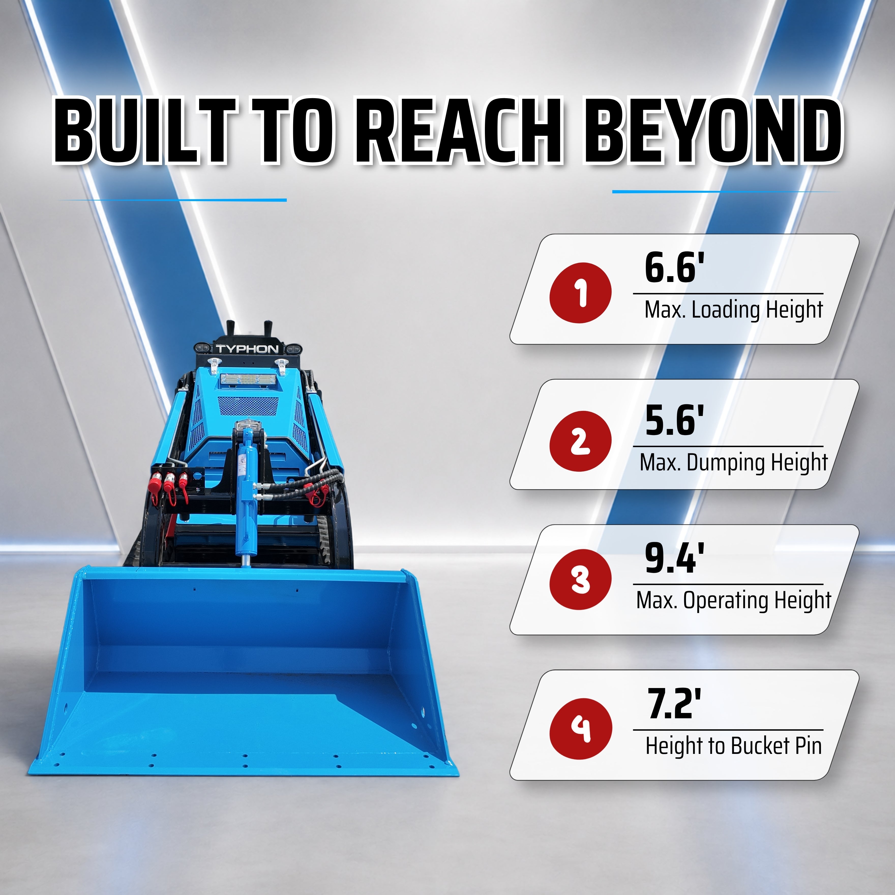 Typhon Stomp V900  25HP Kubota Diesel Mini Track Loader  Stand-On Skid Steer EPA/EU Stage V