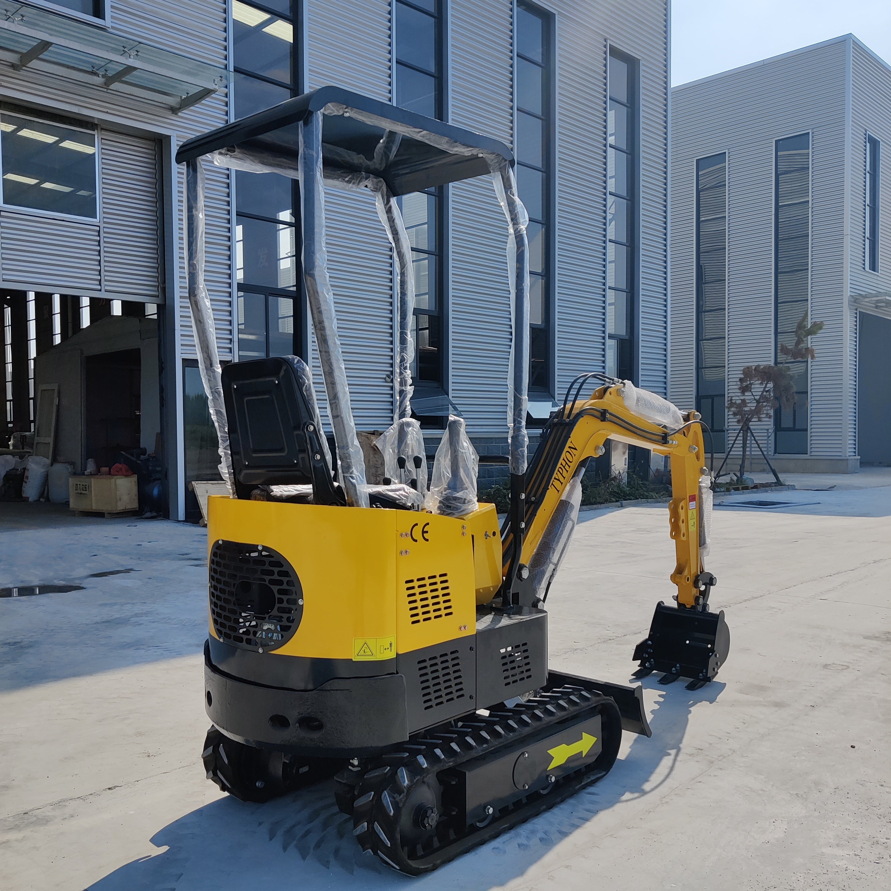 TYPHON TERROR X STORM Mini Excavator – 1 Ton Trench Digger with Canopy, 380mm Wide Bucket