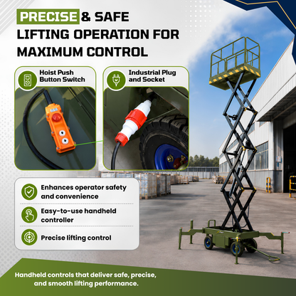 TYPHON xFlex-2037W Walk-Behind Scissor Lift  20 ft, load capacity 1102 lb, 110V Electric