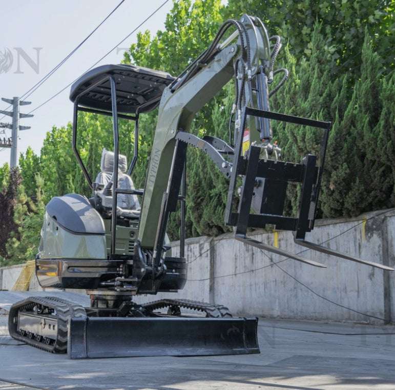 Pallet Fork Attachment for 2.5-3 ton Mini Excavator Adjustable