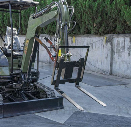 Pallet Fork Attachment for 2.5-3 ton Mini Excavator Adjustable