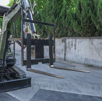 Pallet Fork Attachment for 2.5-3 ton Mini Excavator Adjustable