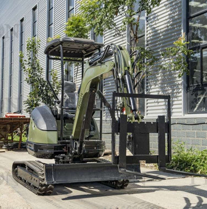 Pallet Fork Attachment for 2.5-3 ton Mini Excavator Adjustable