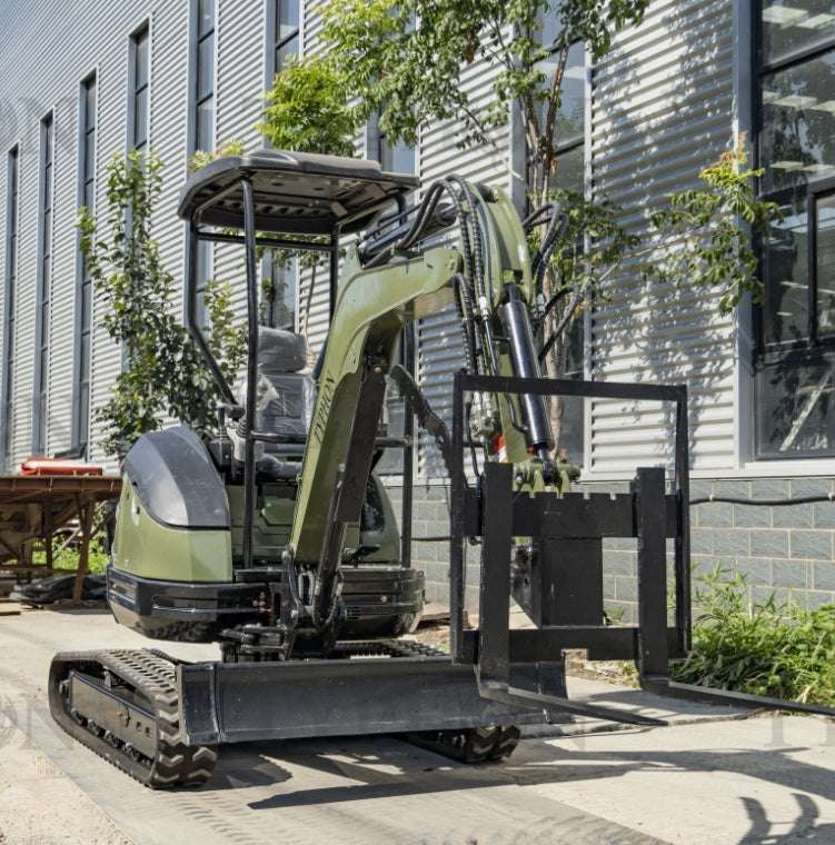 Pallet Fork Attachment for 2.5-3 ton Mini Excavator Adjustable
