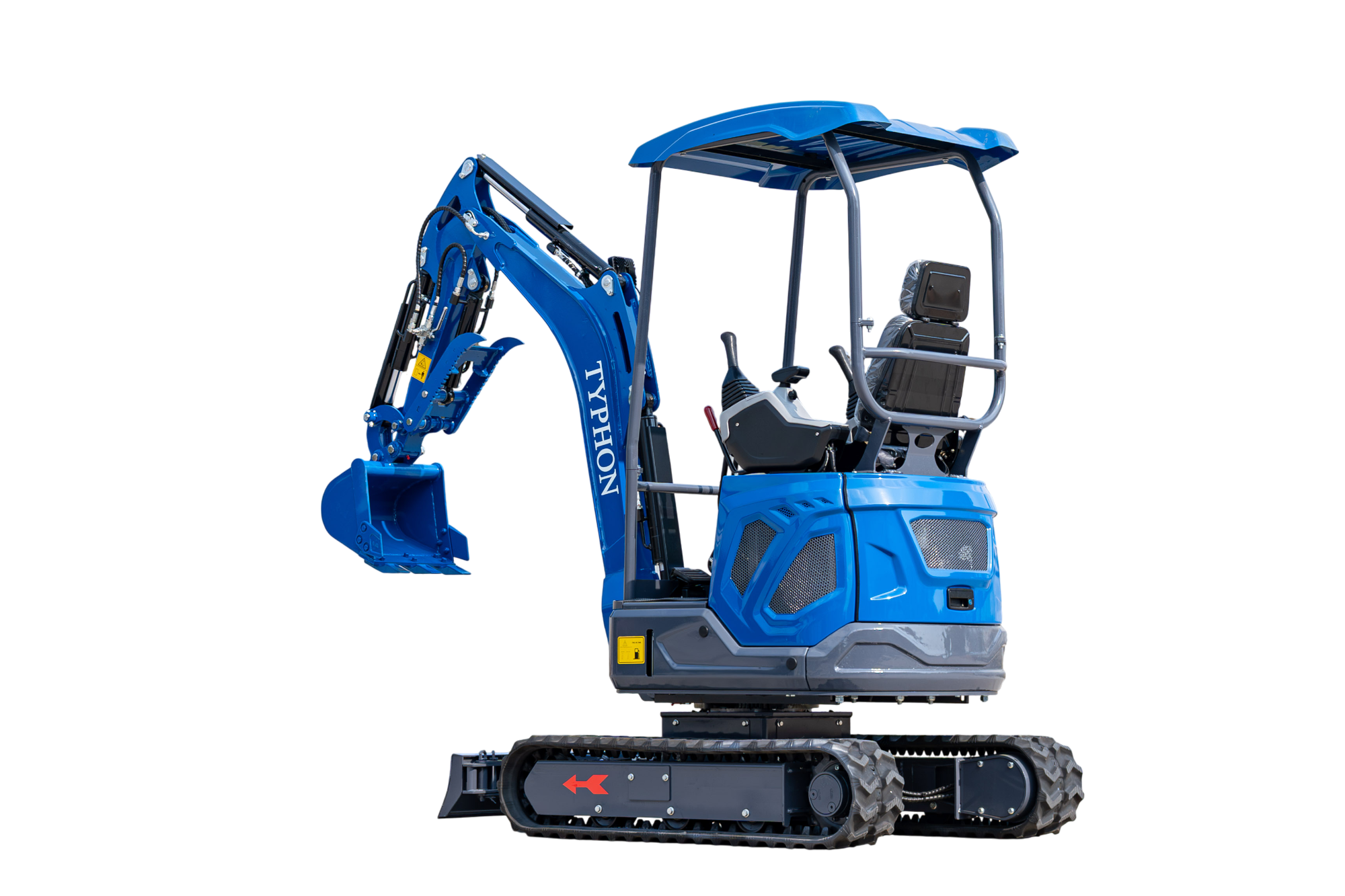 New TYPHON TERROR XIX STORM Mini Excavator 4000lbs 20.4hp Kubota D902 engine  Trench Digger with Boom Swing, Canopy, Retractable Tracks