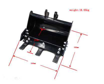 500mm Trenching Bucket General Purpose w teeth Attachment for Mini Excavator
