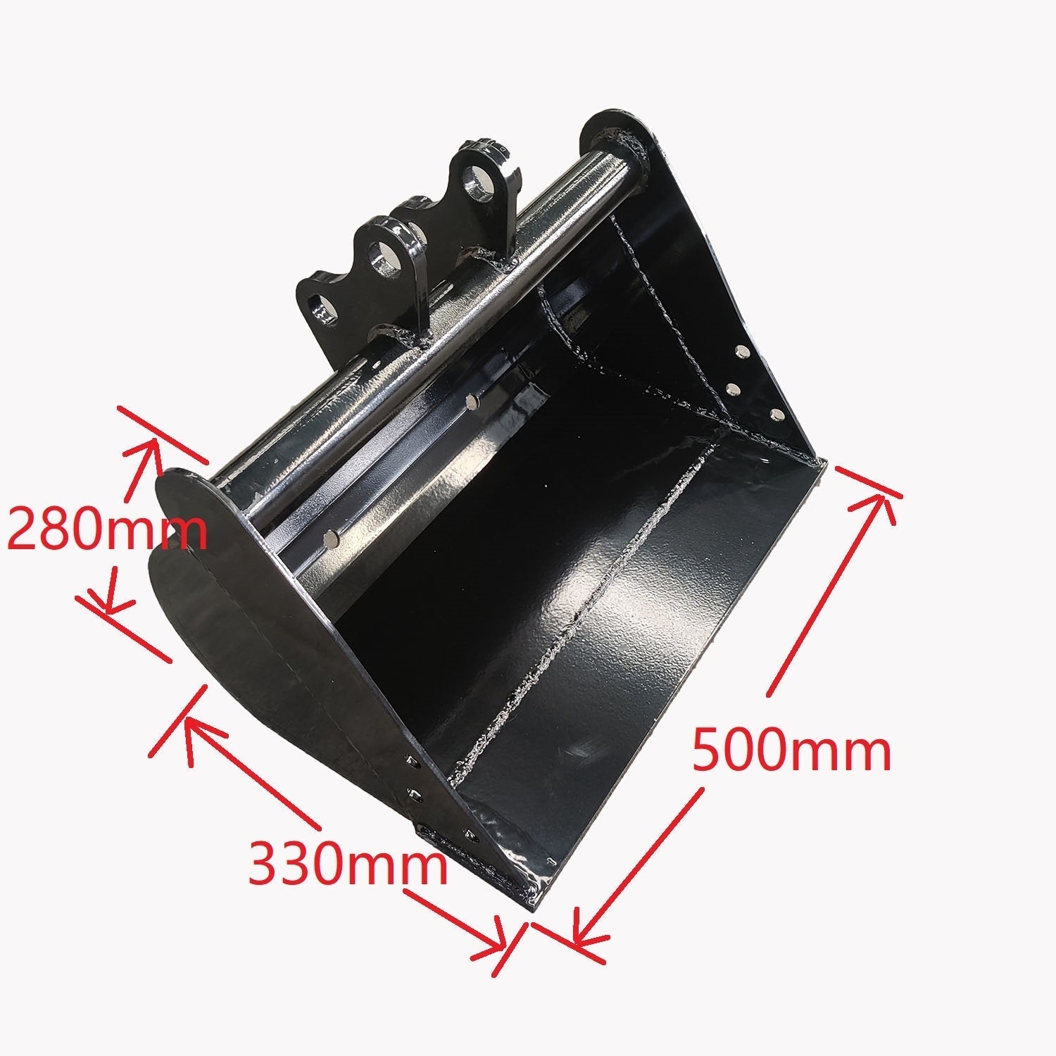 500mm Plain Mud Bucket: Attachment for TYPHON Mini Excavators