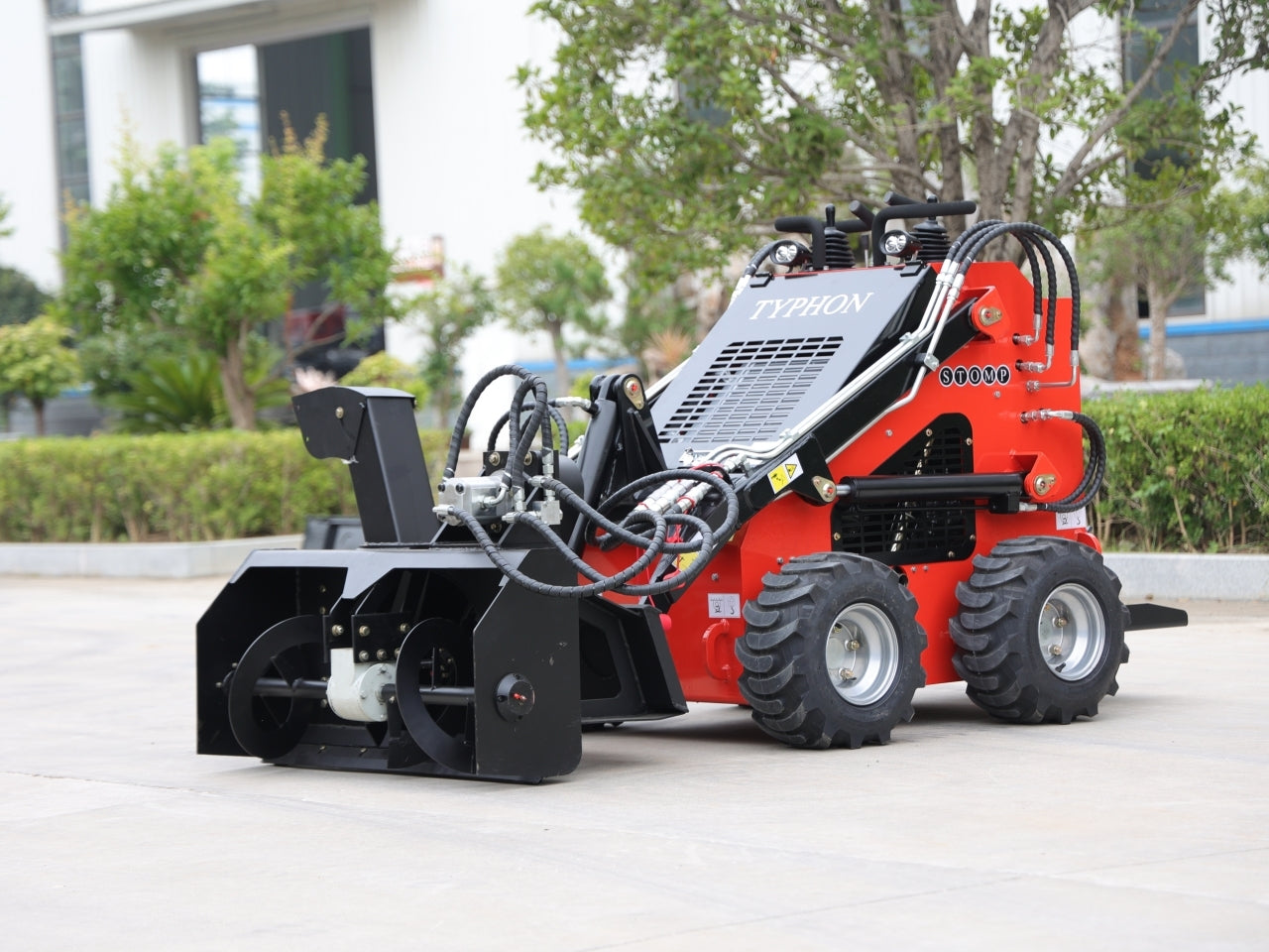 TYPHON Skid Steer Loader Snow Blower Attachment