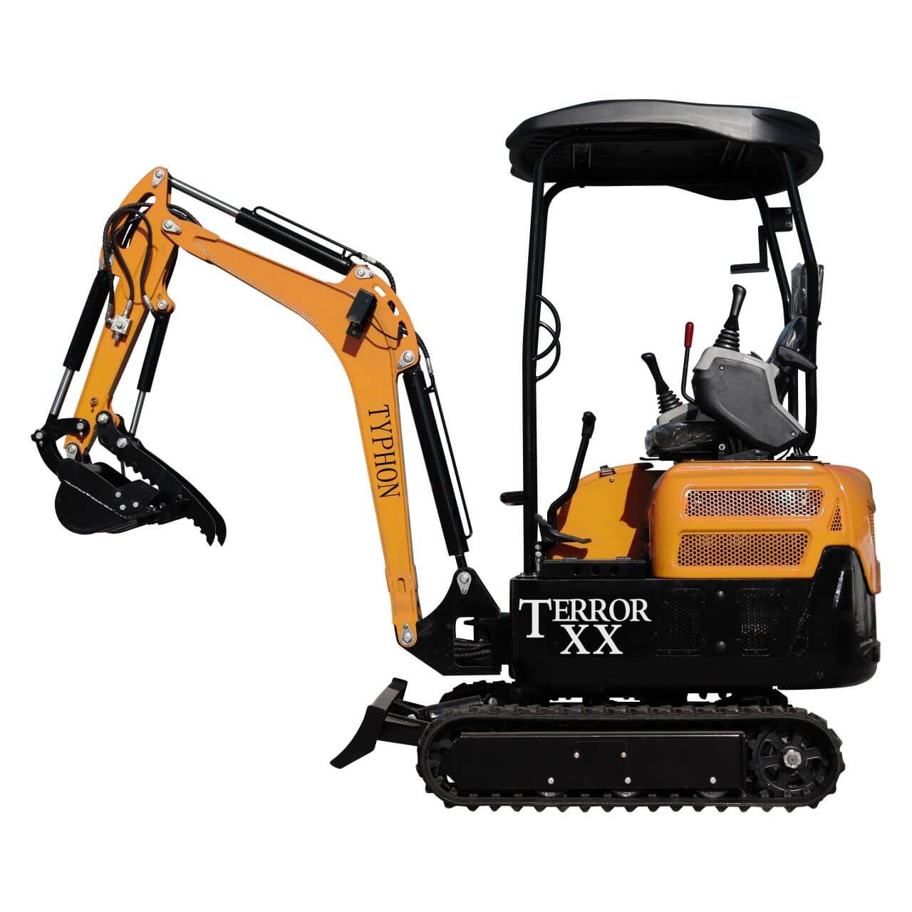 4,000 lb TYPHON TERROR XX Yellow Mini Excavator Kubota D902 Engine