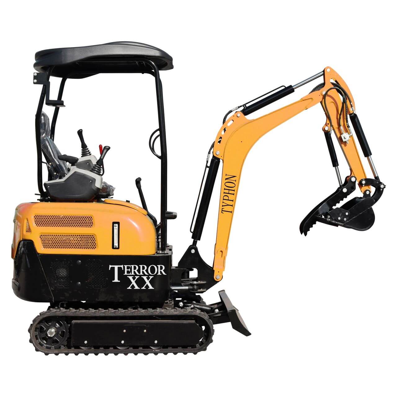 4,000 lb TYPHON TERROR XX Yellow Mini Excavator Kubota D902 Engine
