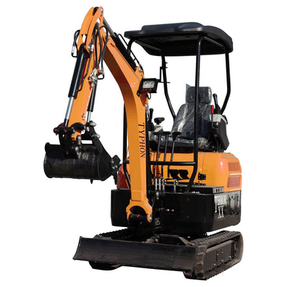 4,000 lb TYPHON TERROR XX Yellow Mini Excavator Kubota D902 Engine