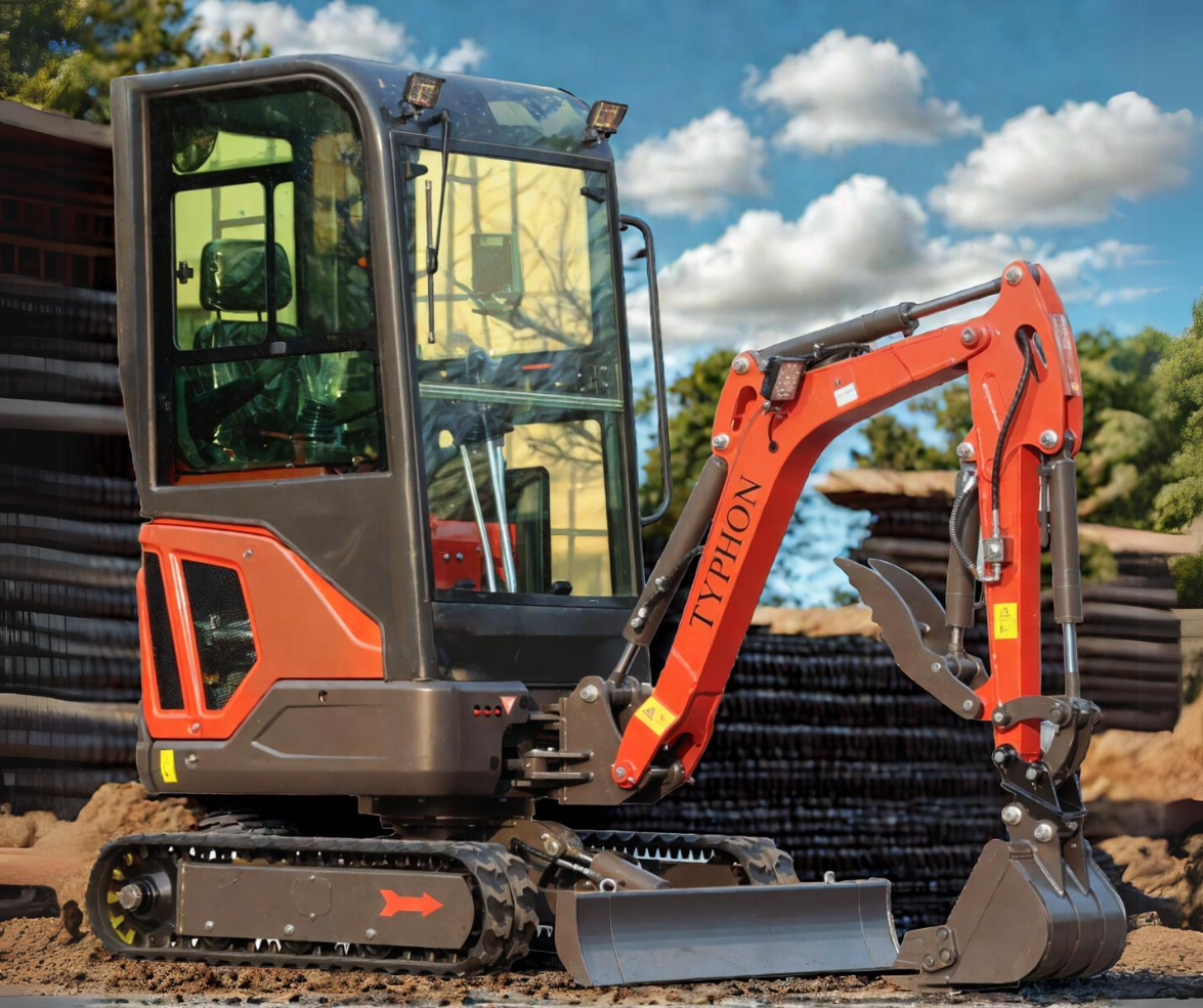 TYPHON 18 FLEX 1.8 Ton 4000lbs Trench Digger with Cabin 0.04 cbm Bucket