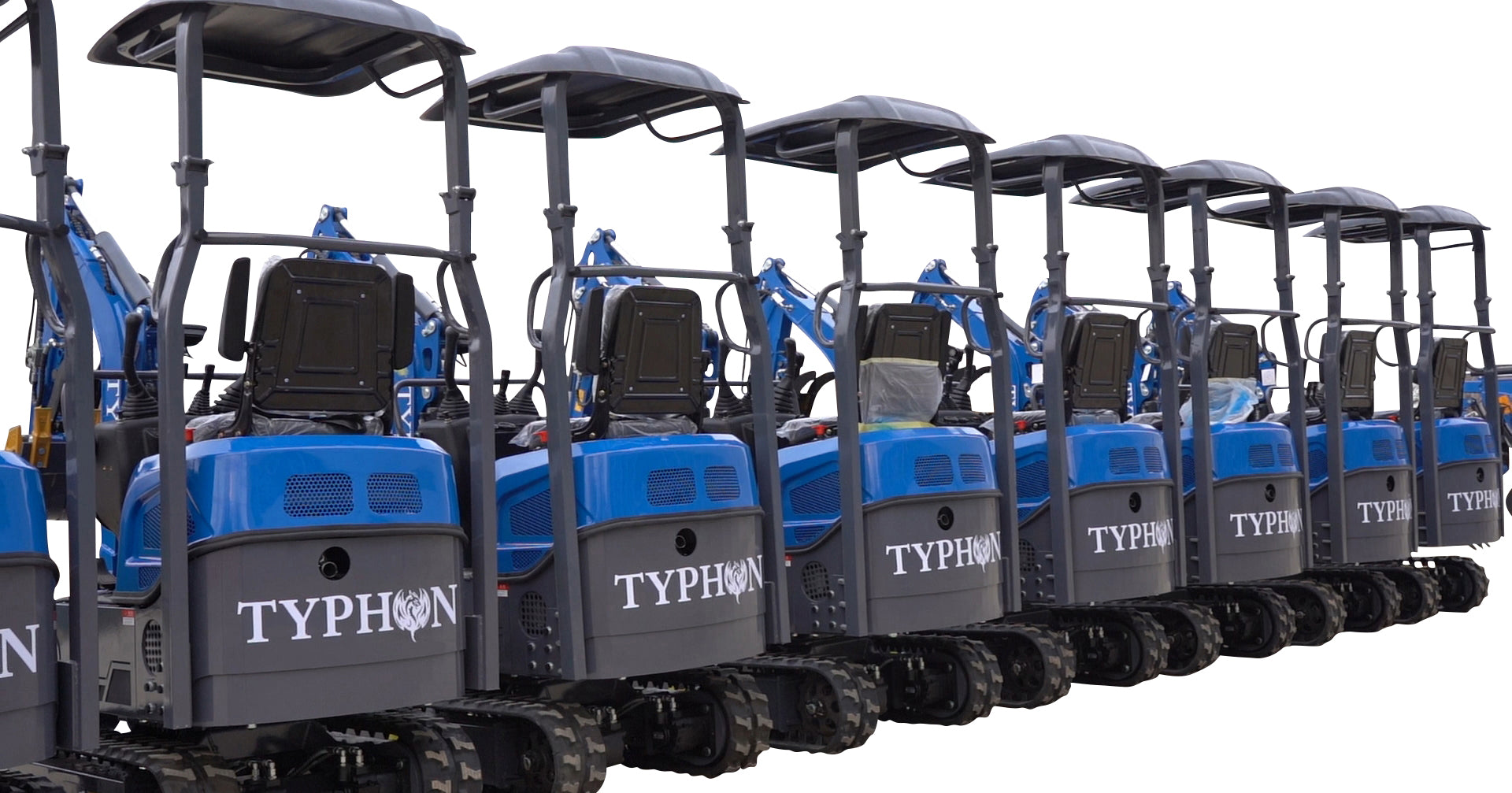 TYPHON TERROR XI STORM Mini Excavator – 1.1 Ton Boom Swing