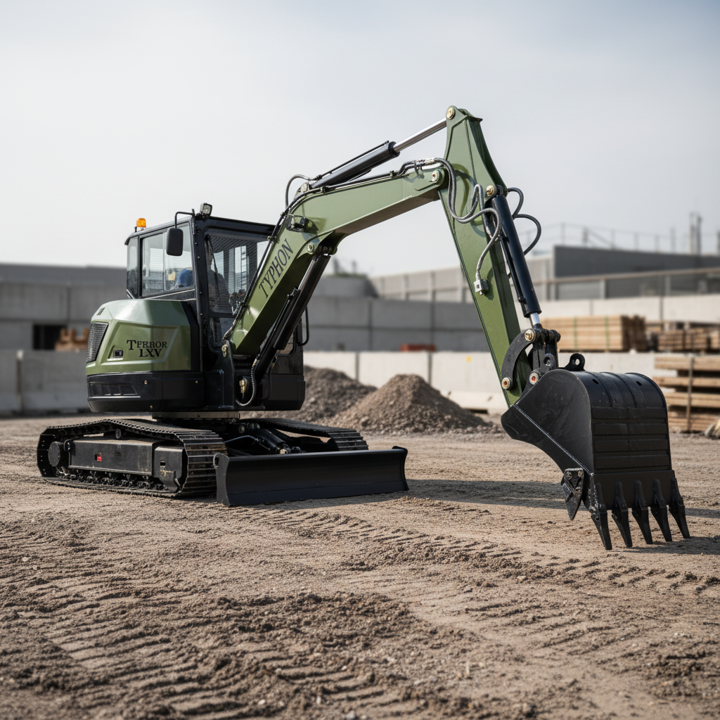 TYPHON TERROR LXV 6.6 Ton Mini Excavator Kubota V2607 56.9HP AC/Heater Cabin Boom Swing Two Speed Travel 0.23m³ Bucket  Heavy Duty Construction Machine
